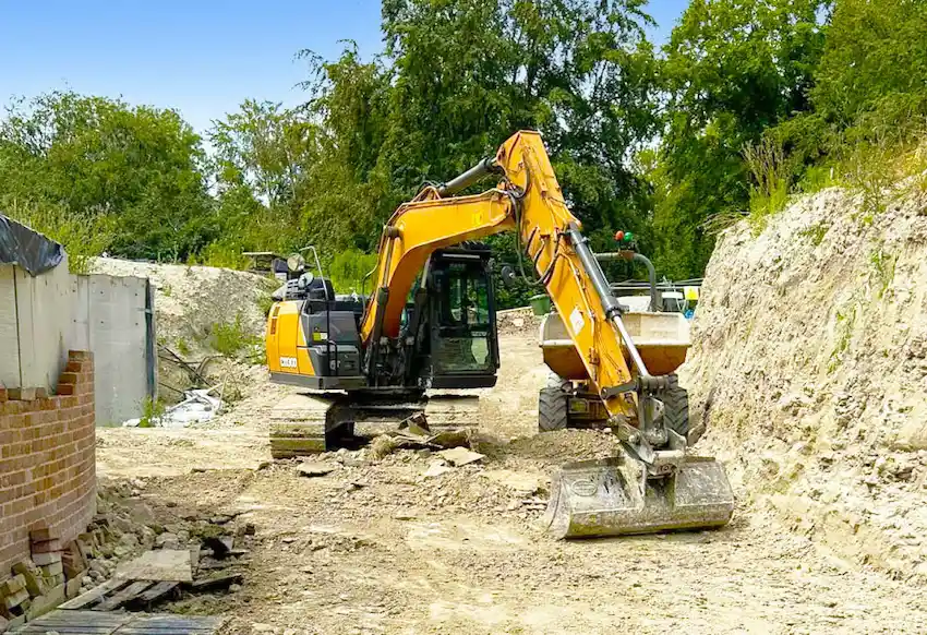 We provide groundworks and plant services